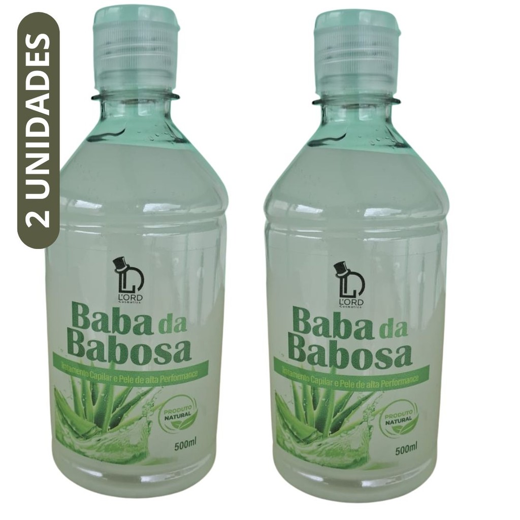 KIT COM 2 - Baba da Babosa (Aloe Vera) Alta Performance 500ml ...