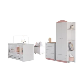 Quarto Infantil Completo com Berço 3 em 1 para Colchão 130x60cm Multimóveis MP4344 em Oferta na Shopee