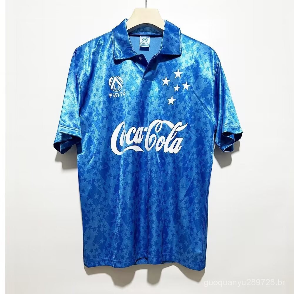 93-94 Camisa Retro Personalizada de Futebol Cruzeiro RONALDO TUHT ...