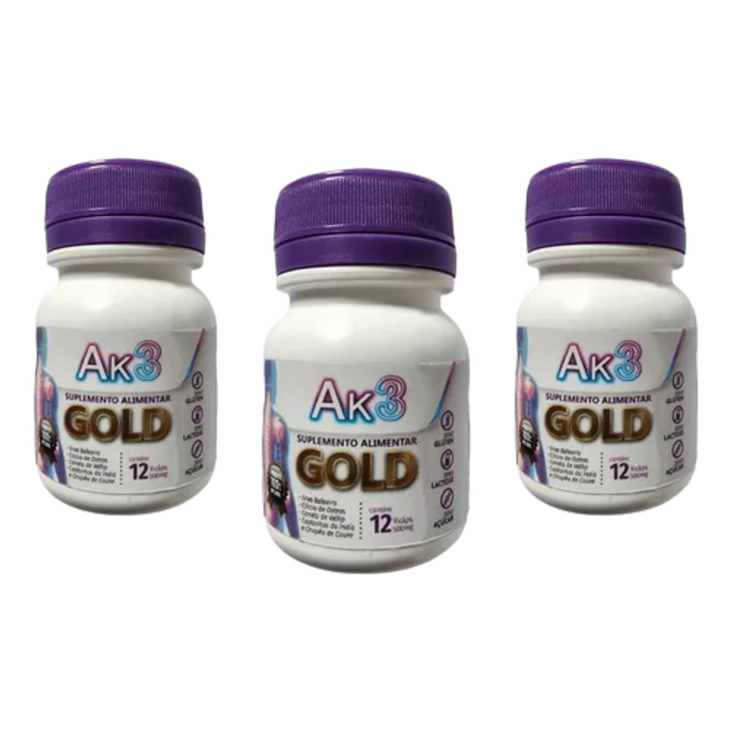 gold ak3 suplemento 3 potes Original