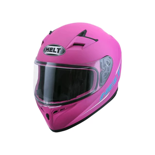 Capacete Fechado Helt Polar Pink Fosco - Rosa Fosco Com Azul