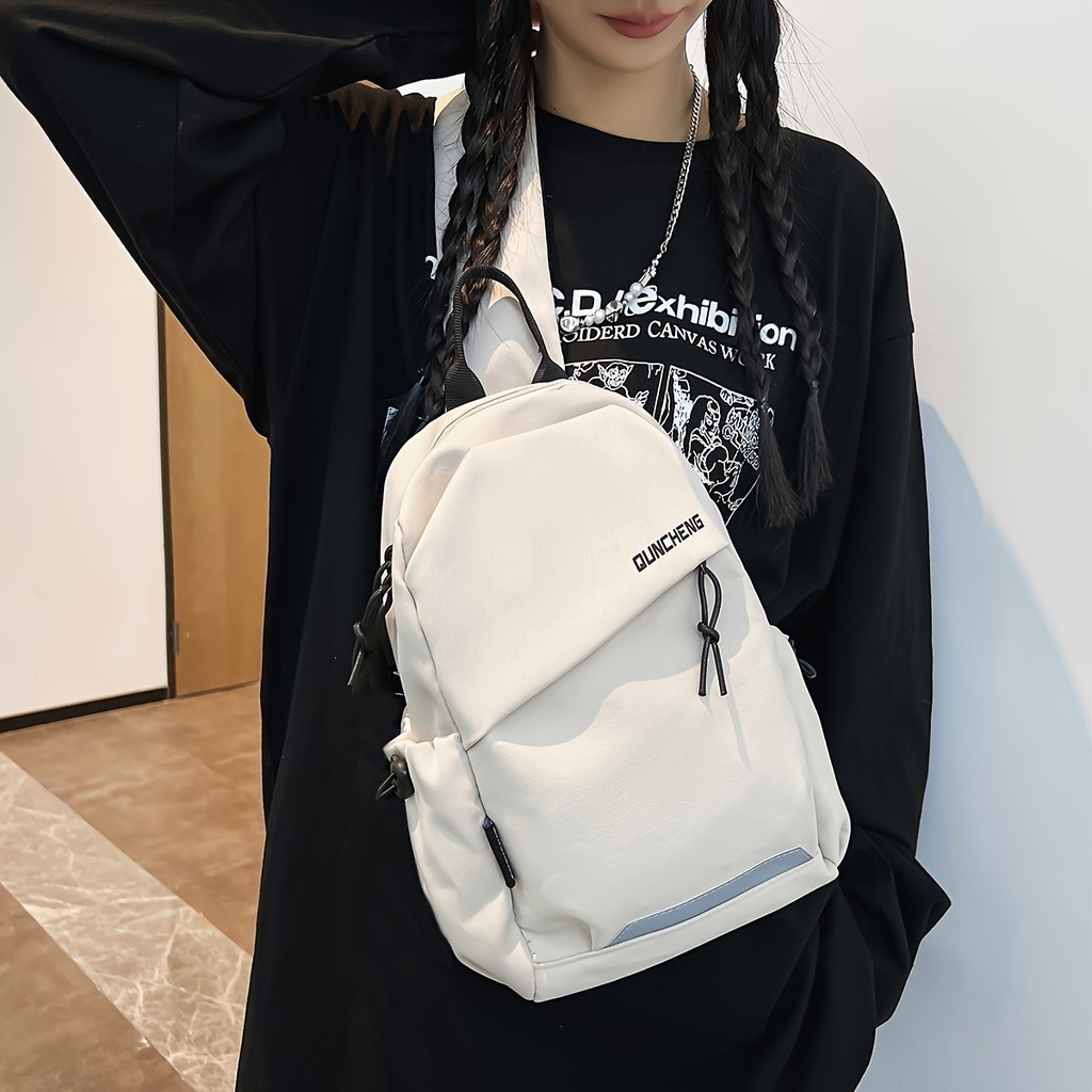 Mochila Unissex À Prova D'água Casual De Ombro Crossbody No Peito