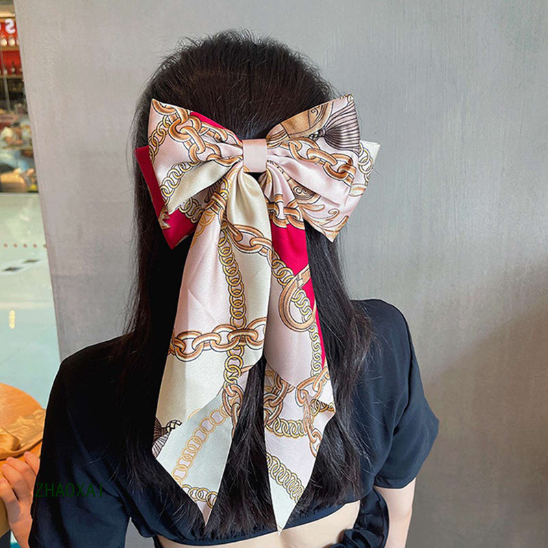 ZHAOXAI Korea Big Bow Floral Fita Longa Clip De Cabeça De Casamento