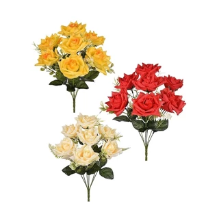 Buquê Artificial de Rosas Diamante Grillo X7 - Item Sortido