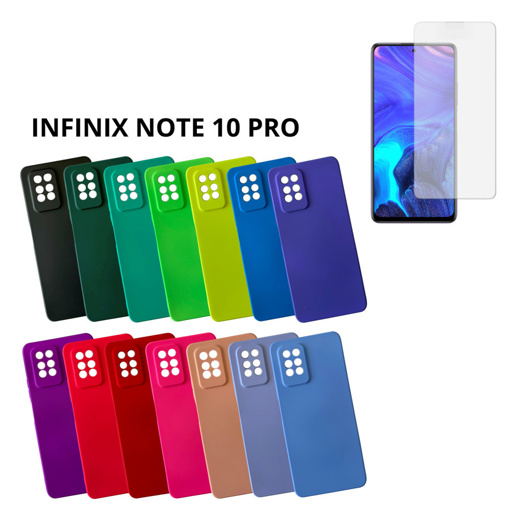 Capa + Película Vidro 3D Compatível Infinix Note 10 Pro