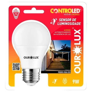 Lâmpada Inteligente Ourolux Controled Sensor de Luminosidade 9w 6,5k em Oferta na Shopee
