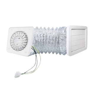 Exaustor para banheiro diâmetro de 126 mm com grade e duto - KIT ITC 125 - ITC (110V)