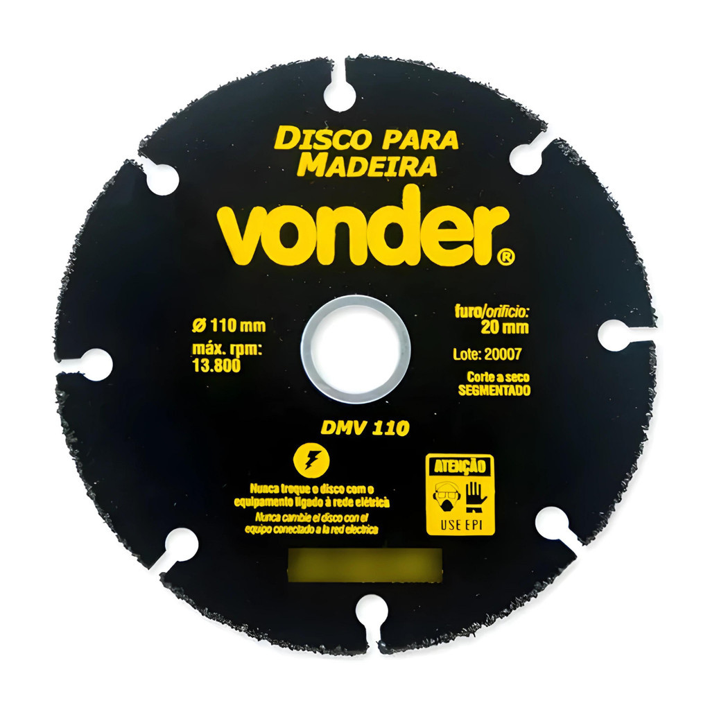 Disco De Corte Para Madeira Piso Laminado Mdf 110mm Vonder | Shopee Brasil