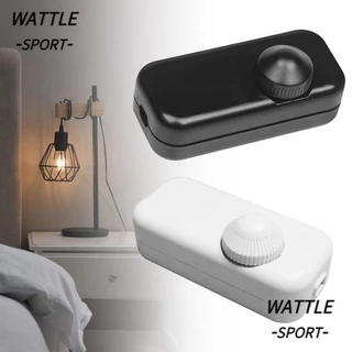 WATTLE Interruptor De Lâmpada Com Regulação De Fluxo Luminoso Shell , ON/Knob Plastic Inline LED Dimmer Switch Controle Rotativo Embutido À Prova De Fogo Para De Mesa , Luzes Pendentes , Quarto