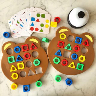 32 Pcs/SET Brinquedos De Batalha Educacionais Interativos Para Crianças Forma Geométrica 3D Puzzle Baby Montessori Aprendizagem Educacional