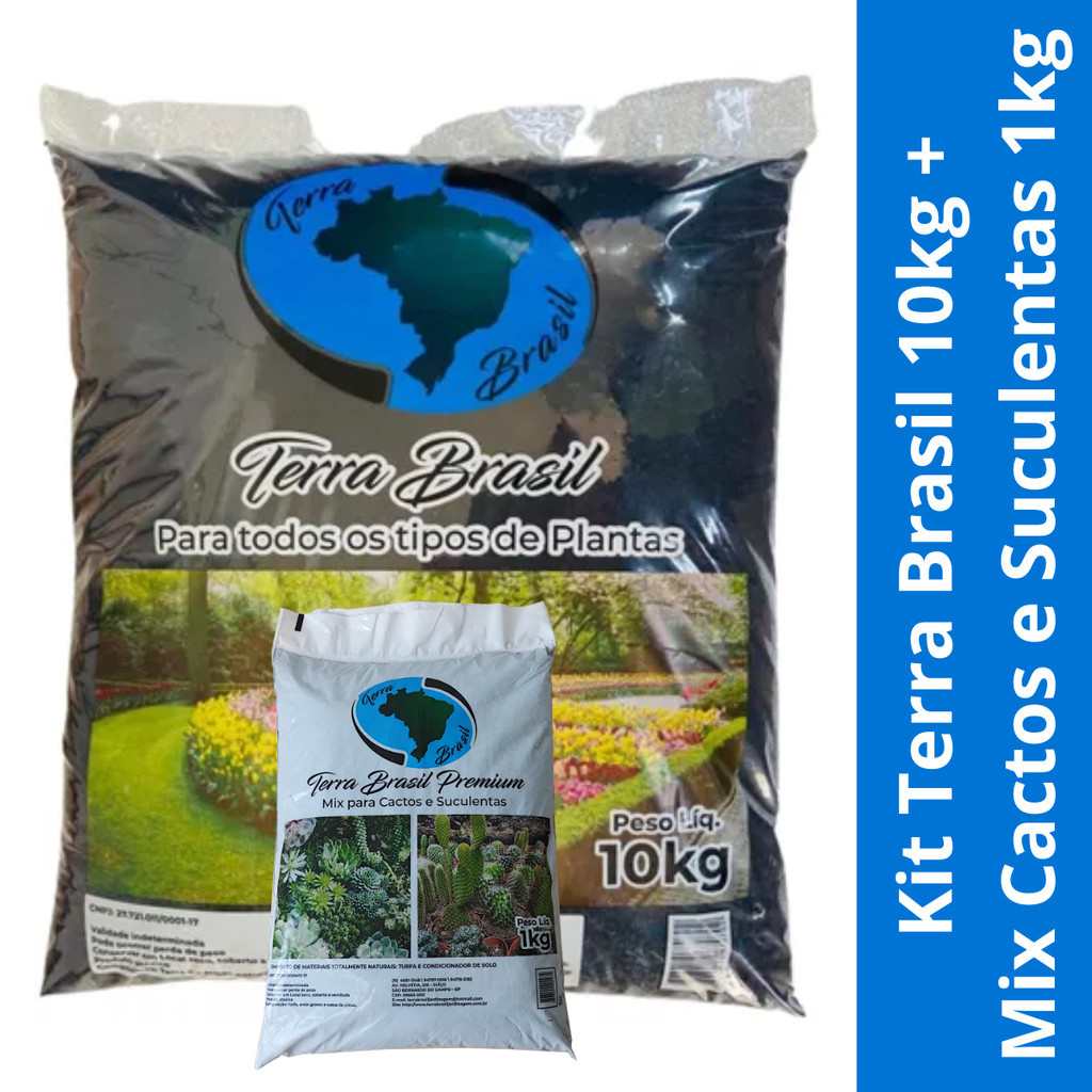 Kit Terra Brasil 10kg E Mix Para Cactos E Suculentas 1kg Shopee Brasil