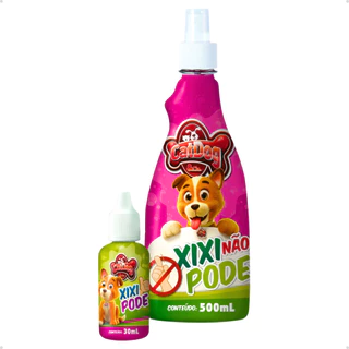 Kit Adestrador Educador Sanitário para Cachorro Xixi Pode 30 ml + Xixi Não Pode 500 ml - CatDog