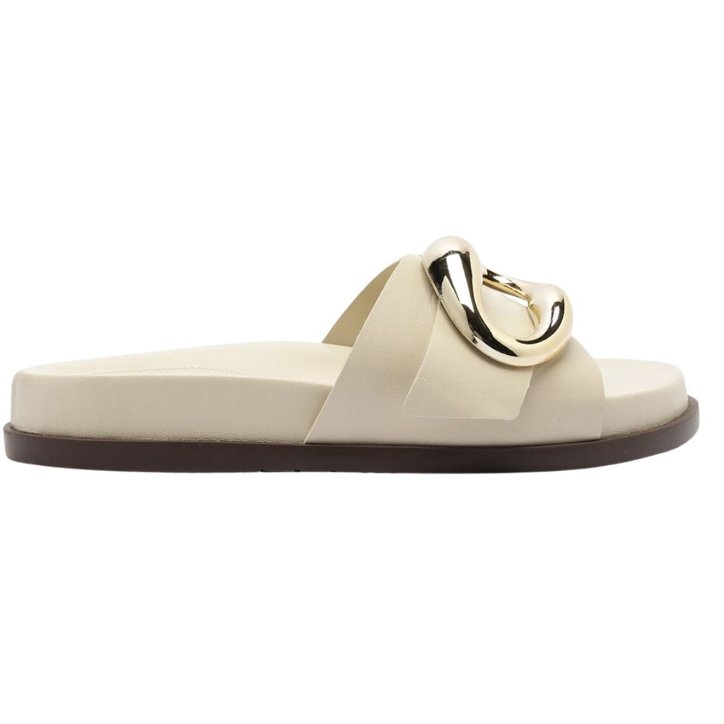 Rasteira Slide Couro Metal Orgânico Lançamento Arezzo | Shopee Brasil