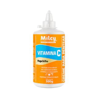 Creme Pentear Protetor Termico Brilho Vitamina C Milcy 300G