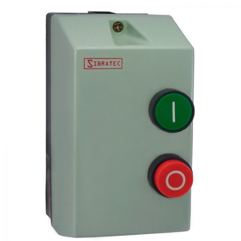 Chave de partida direta 0,75/1 HP Monofásico ou 2 HP Trifásico - QCX2-124 220V - Sibratec