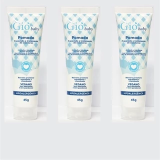 Kit 03 Pomadas Prevenção Assaduras GIO BABY 45 gramas em Oferta na Shopee
