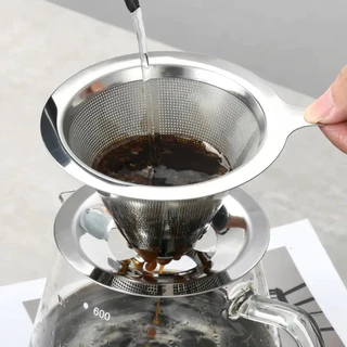 Filtro De Café Coador Inox 101/103 Grande Reutilizável Pour Over