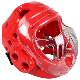 Capacete Protetor de Cabeça Taekwondo Kickboxing Com Grade Acrílica