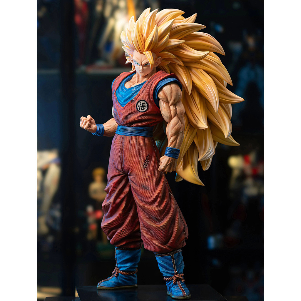 Bola De Dragão Anime Z Super Saiyan 3 Goku Figuras Estátua