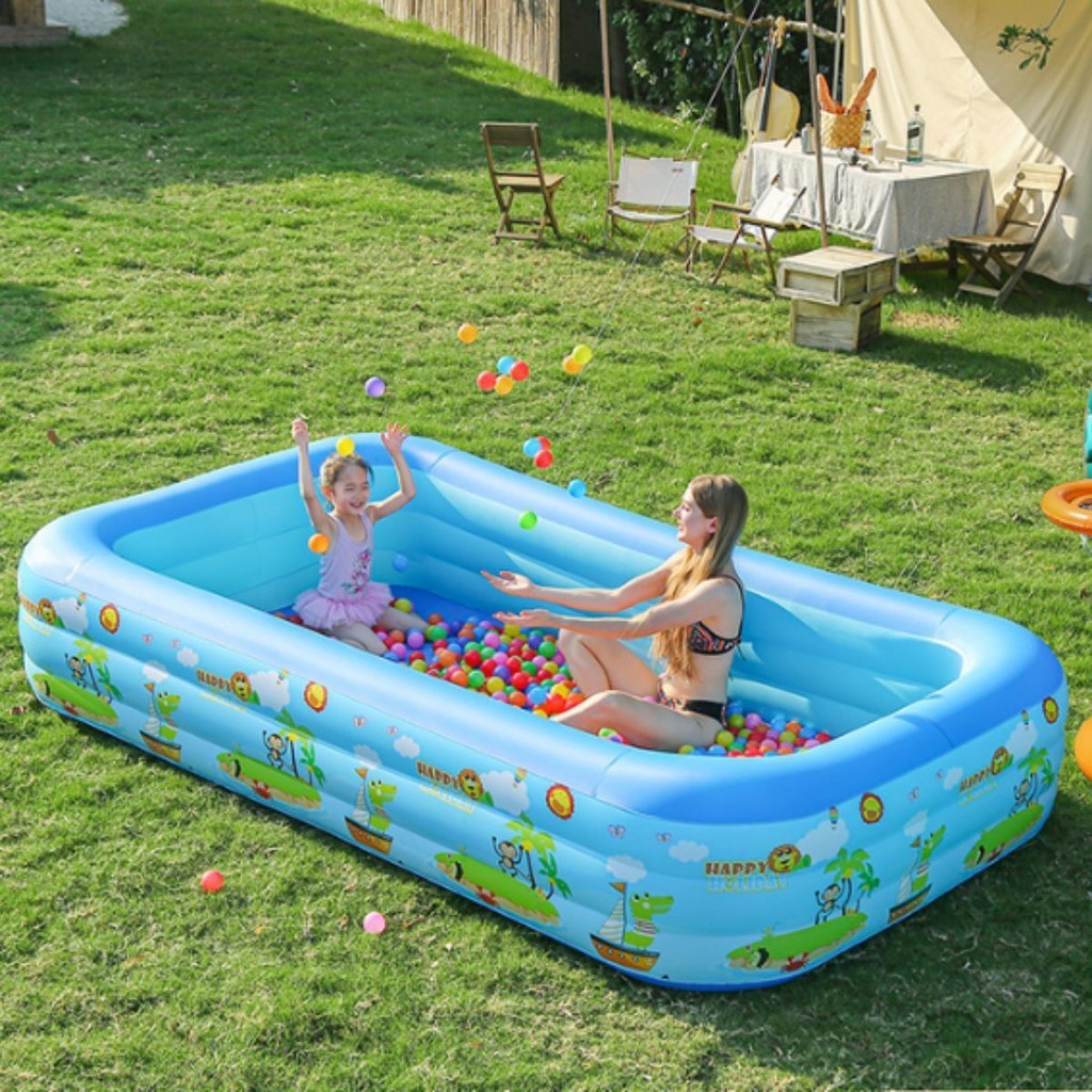 Piscina Inflável Retangular Resistente praia piscina boxe