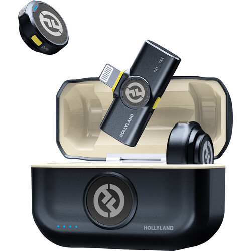 MICROFONE HOLLYLAND LARK M2 DUO LIGHTNING DUPLO P/ 2 PESSOAS SEM FIO