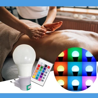 Lampada Cromoterapia Abajur Tomada Relaxa Acalma Rgb Bivolt Colorido