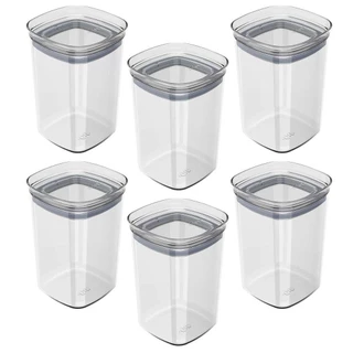 6x Porta Temperos Pote 1L Organizador OU Block Hermético