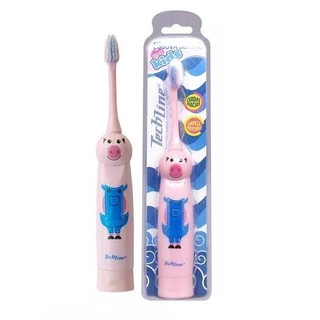 Escova Dental Elétrica Infantil Porquinho – Techline em Oferta na Shopee