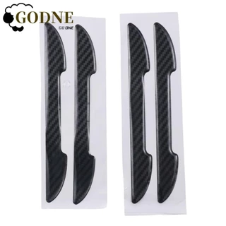 GODNESSFO 4pcs Fita Anti-Colisão Para Portas De Fibra De Carbono , Protetor De Borda De Porta De Carro Preta , 14,5 * 1,8cm Película Adesiva Protetora Choque Todos Os Carros