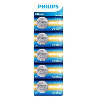 Pilha CR2032 3V Philips Bateria Moeda kit 05 unidades 01 cartela