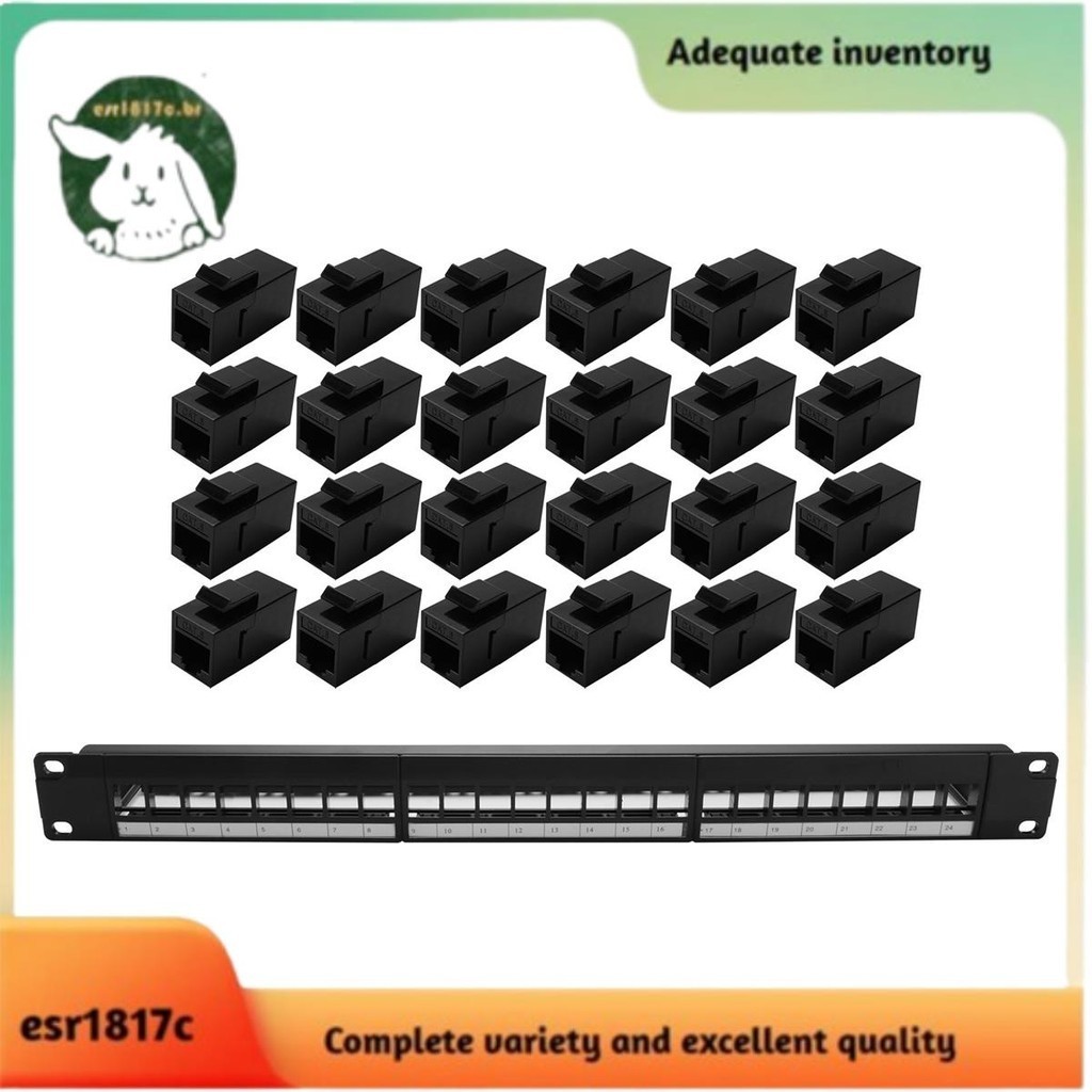 Pannello Patch Cat6 48 Porte 2U – Per Rack, Con Gestione Cavi, Porte RJ45, Trasmissione Ad Alta Velocità, Durevole
