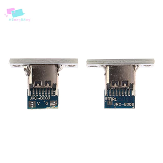 abongbang 10pcs USB 3.1 Tipo C Placa De Fixação Jack 2Pin 4Pin Conector Fêmea Porta De Carregamento Nice