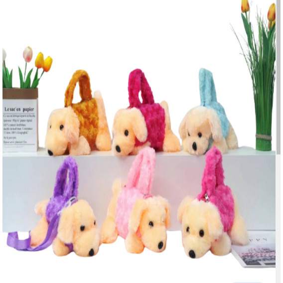 Bolsa Bonito Cachorro Sorridente Ursinho De Pelúcia De Ombro Chanfrado animal Presente