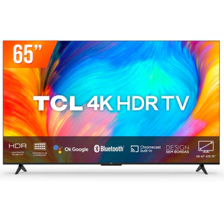 Smart TV LED 65" Google TV Ultra HD 4K TCL 65P635 Comando de Voz HDR10 3 HDMI 1 USB Wi-Fi Bluetooth