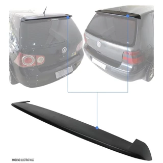 Aerofólio TG Poli Vw Golf 2000 à 2013 Sem LED 2 e 4 Portas Preto