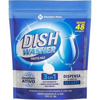 Detergente em Pastilhas para Lava Louças Dish Washer Member's Mark Pacote Com 48 Unidades
