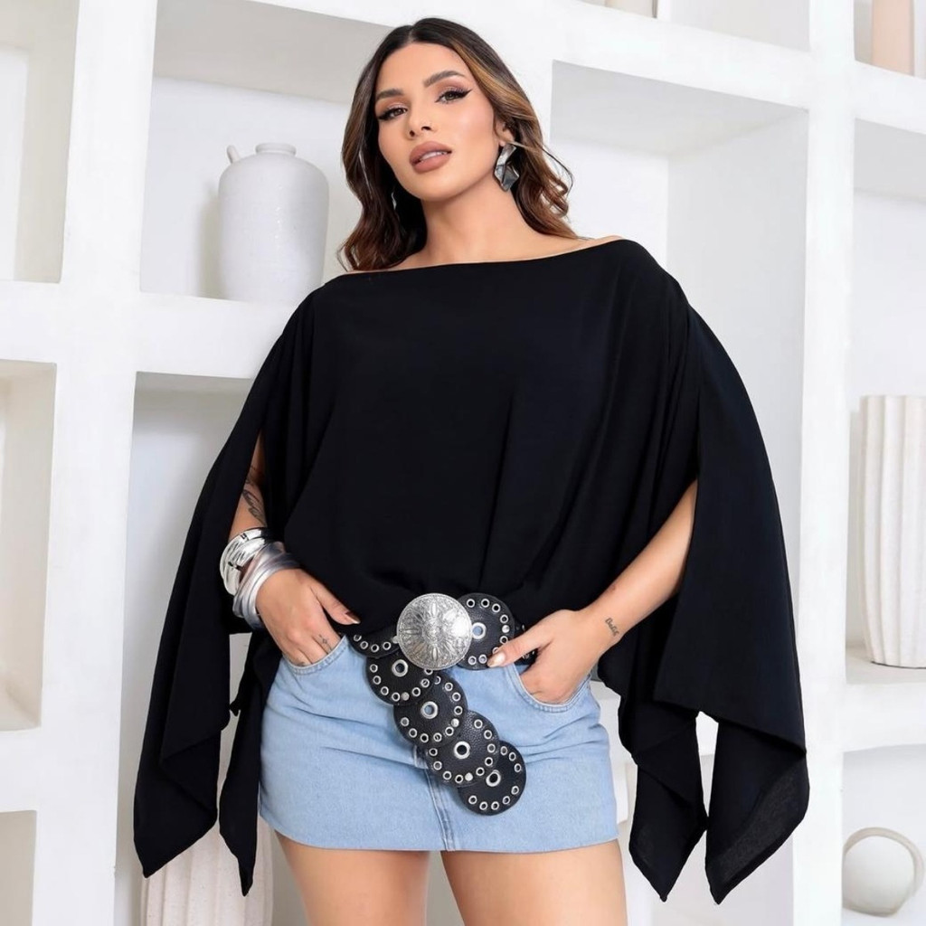 Moda Blusa Estilo Capa Blusa Capa Feminina Cropped Bata Estilo Boho Multi  Formas, image size:1024x1024