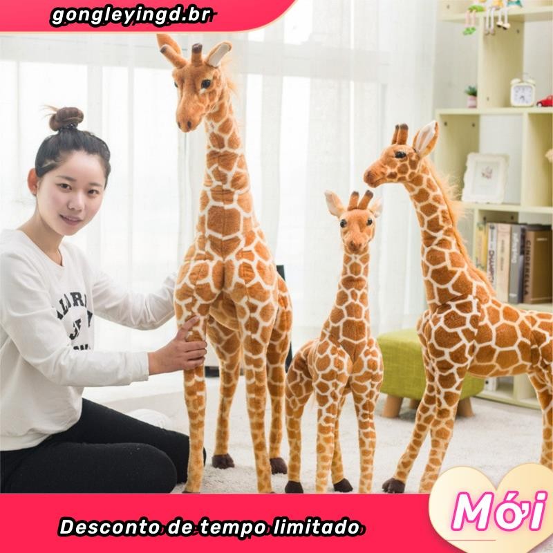 Novo gigante girafa pelúcia brinquedos bonito recheado animal macio ...