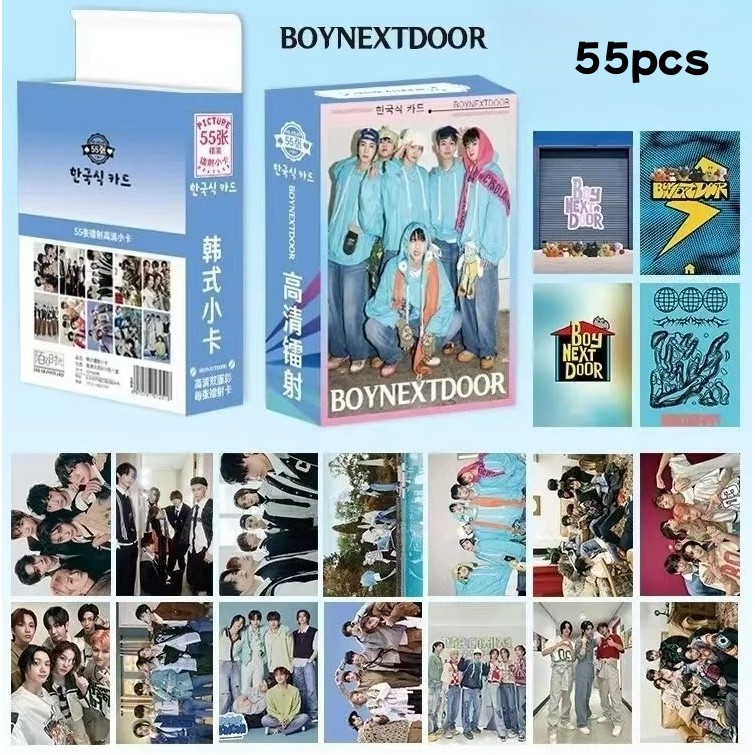 50-55pcs BOY NEXT DOOR Photocards Laser Holographic Lomo Cards