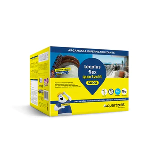 Impermeabilizante Tecplus Flex 5000 Caixa 18kg Quartzolit em Oferta na Shopee