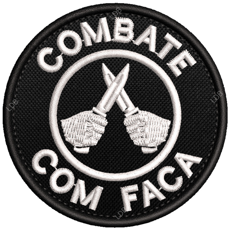 Patch Bordado combate com faca 7cm | Shopee Brasil