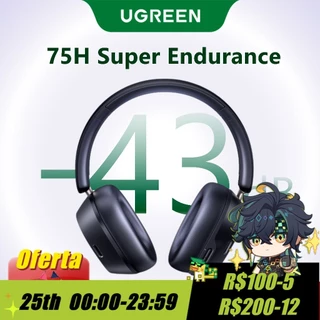 UGREEN Max5C Fone De Ouvido Sem Fio Bluetooth5.4 HiFi ANC CertificaçãoEm Alta Resolução Com Áudio 43dB Cancelamento 75Ho