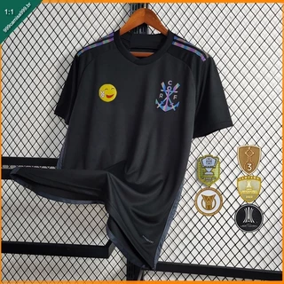 Camisa da Time Futebol preto dos homens 2023 FLC 2023 B-S VDDI
