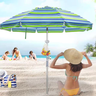 Guarda Sol De Praia Gigante 2,40m / 2mts / 1,80 mts Piscina Camping Verão 2024 Ombrelone Grande