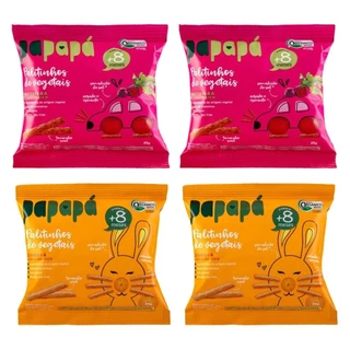 kit 4 pacotes de palitinhos vegetais de bebês papapa lanches em Oferta na Shopee