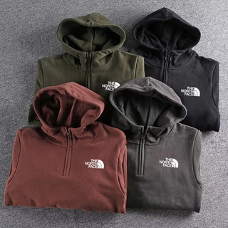 TNF Fashion Casaco casual Meio Zíper Masculino Quente terry Camisola Pulôver