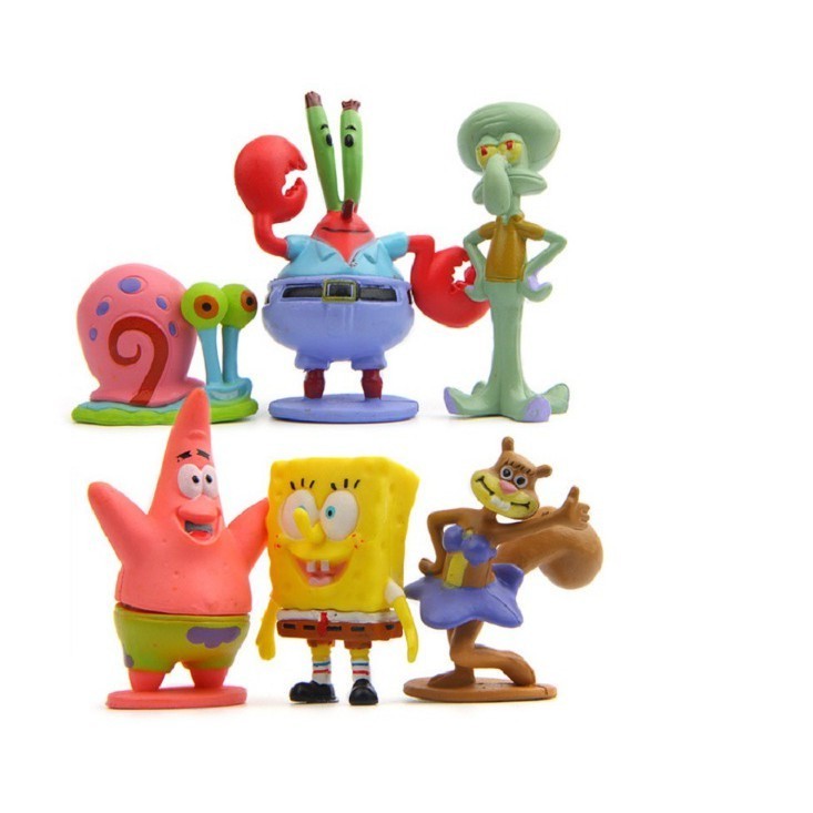 Kit C/6 Bonecos Bob Esponja - Coleção - Boneco - Chaveiro - Action ...