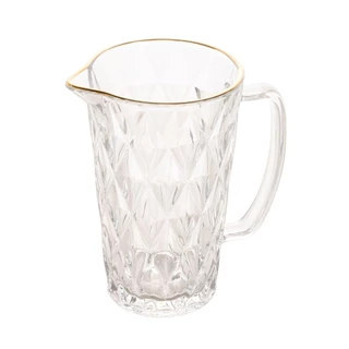Jarra Lyor Diamond de Vidro com Fio de Ouro Dourado 1L