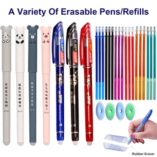 20 Pcs/Set Caneta Apagável 0,5mm Haste De Recarga Lavável Blue/Black Ink Gel Canetas Para Papelaria De Escritório Escolar