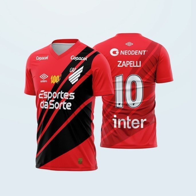 Camisa Camiseta De Time AtlÉtico Paranaense Vermelha E Preta 2024-25 